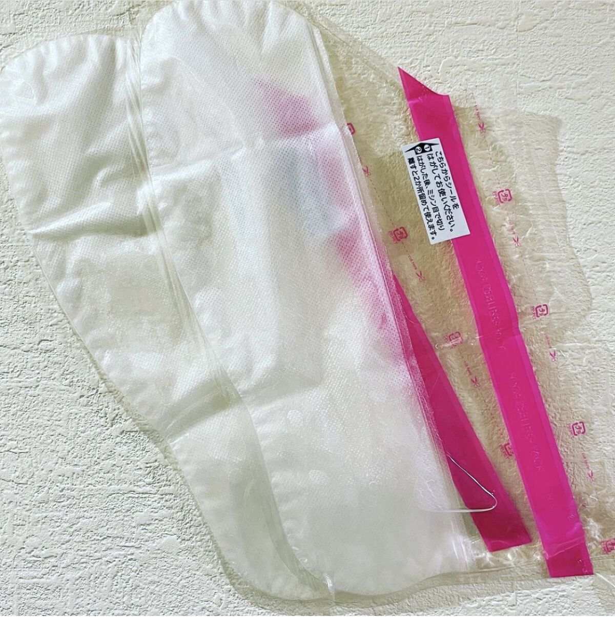 フットピーリングパック ペロリン ローズ/素数/レッグ・フットケアを使ったクチコミ（2枚目）