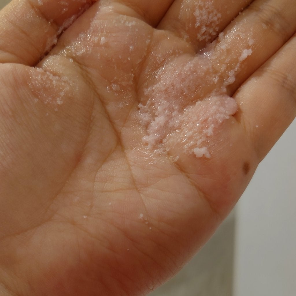 Q+Me スウィート ボム タラソ スクラブ/AGARISM/バスト・ヒップケアを使ったクチコミ(5枚目)