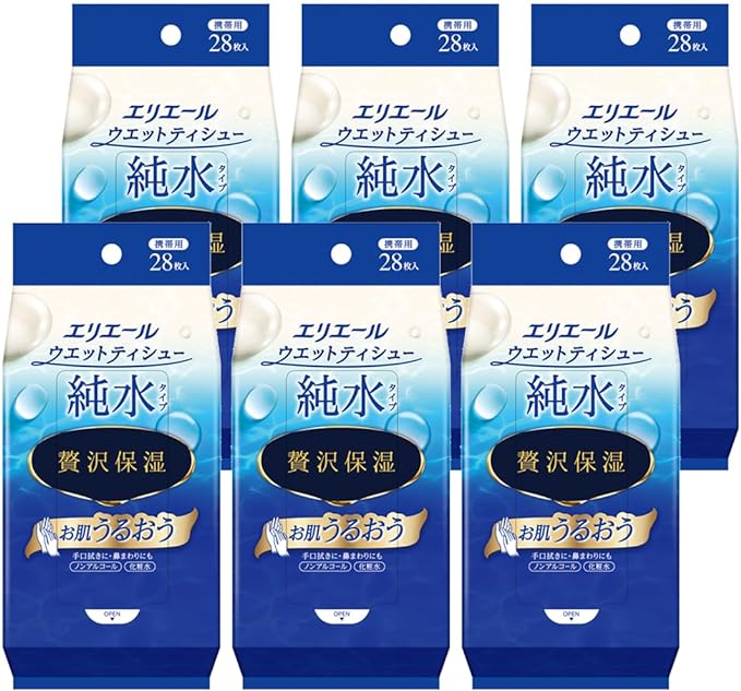エリエールウエットティシュー 純水タイプ 贅沢保湿 携帯用