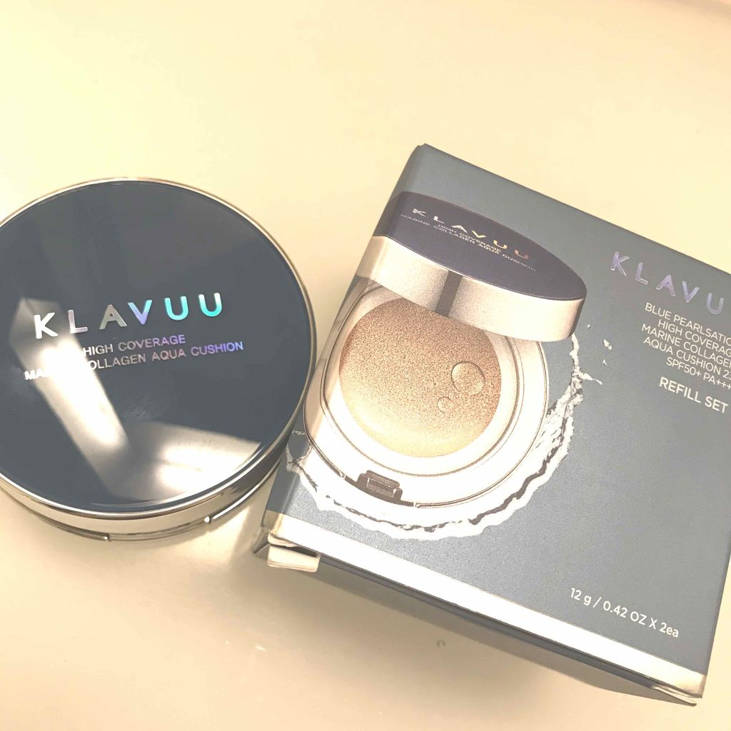 ブルーパールマリンコラーゲンアクアクッション/KLAVUU/クッションファンデーションを使ったクチコミ(1枚目)
