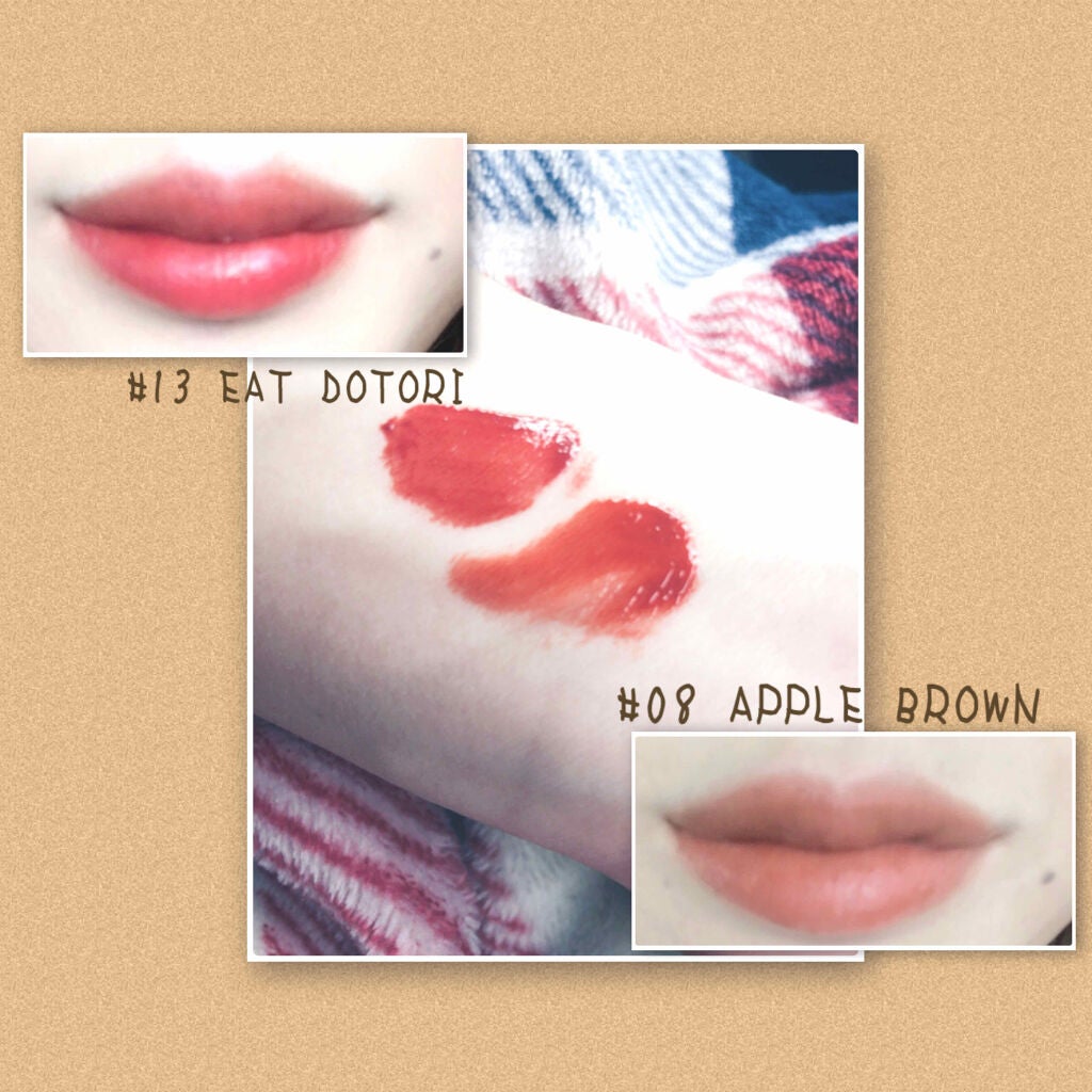 ジューシーラスティングティント/rom&nd/リップティントを使ったクチコミ(2枚目)