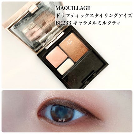 ドラマティックスタイリングアイズS BE233 キャラメルミルクティー/マキアージュ/アイシャドウパレットを使ったクチコミ(1枚目)