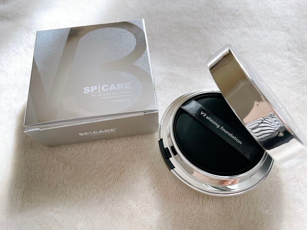 V3シャイニングファンデーション/SPICARE/クッションファンデーションを使ったクチコミ(2枚目)