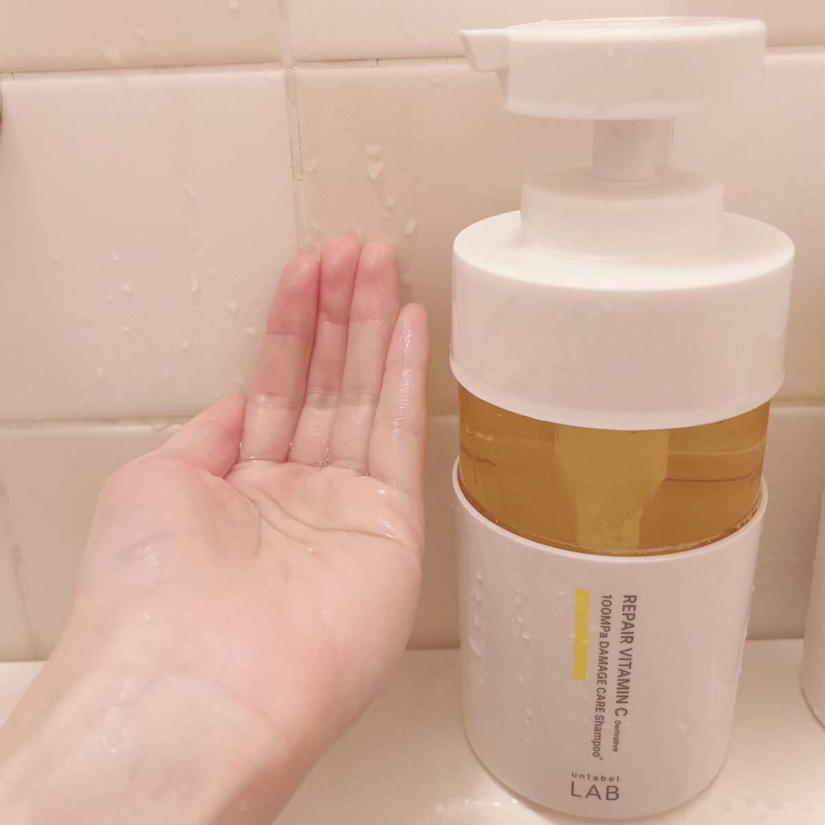 V リペア　シャンプー／ヘアトリートメント ヘアトリートメント 本体（400ml）/unlabel/市販シャンプーを使ったクチコミ（3枚目）