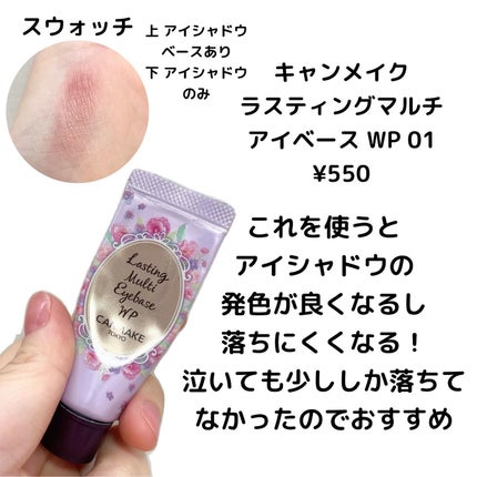 ラスティングマルチアイベース WP/キャンメイク/アイシャドウベースを使ったクチコミ(4枚目)