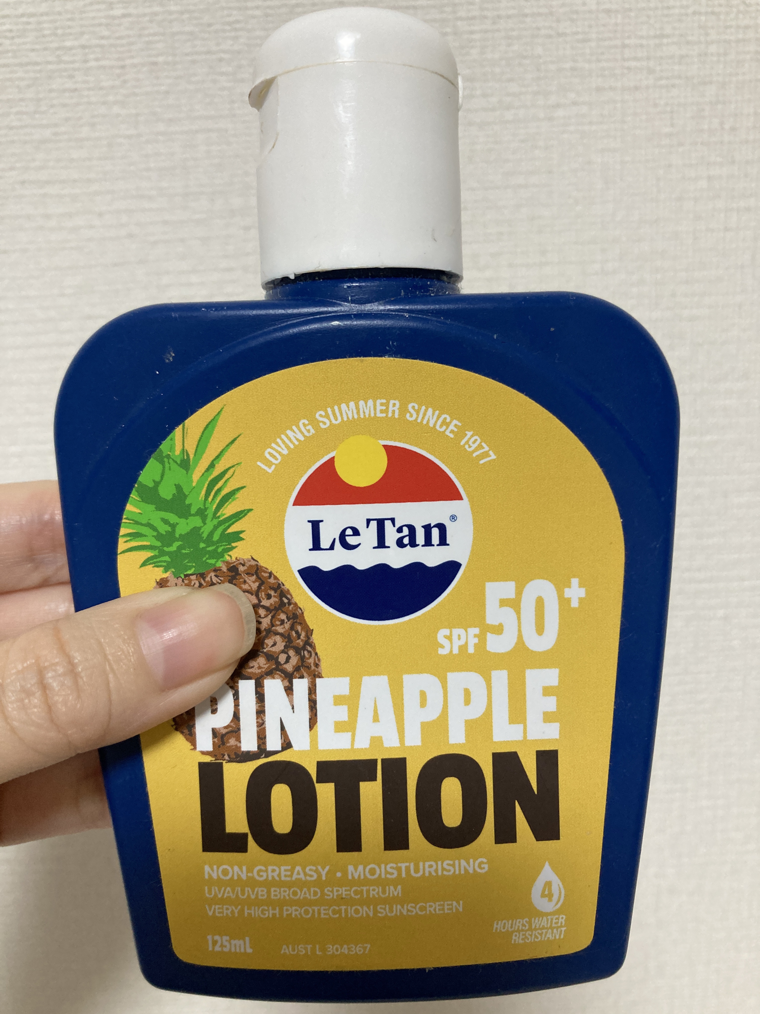 サンスクリーンローション パイナップル SPF50+/Le Tan/日焼け止め・UVケアを使ったクチコミ（1枚目）