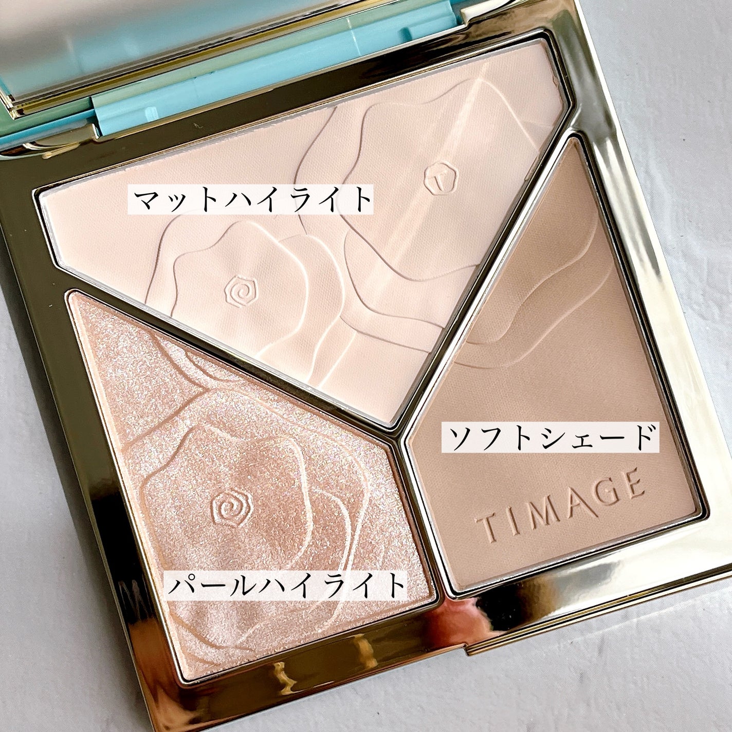 ハイライトシェーディングパレット/TIMAGE/パウダーハイライトを使ったクチコミ(2枚目)