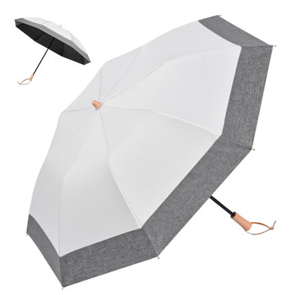 ホワイト-杢グレー