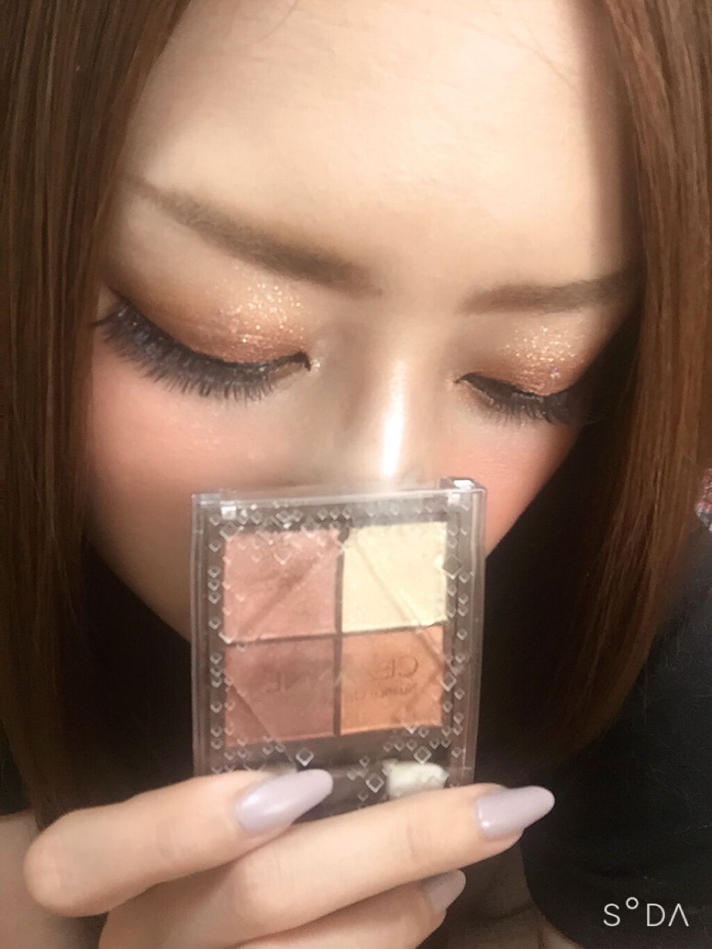 かおはむ on LIPS 「🧁セザンヌ縛りオレンジメイク🧁今日のメイク💄アイシャドウとリッ..」(3枚目)