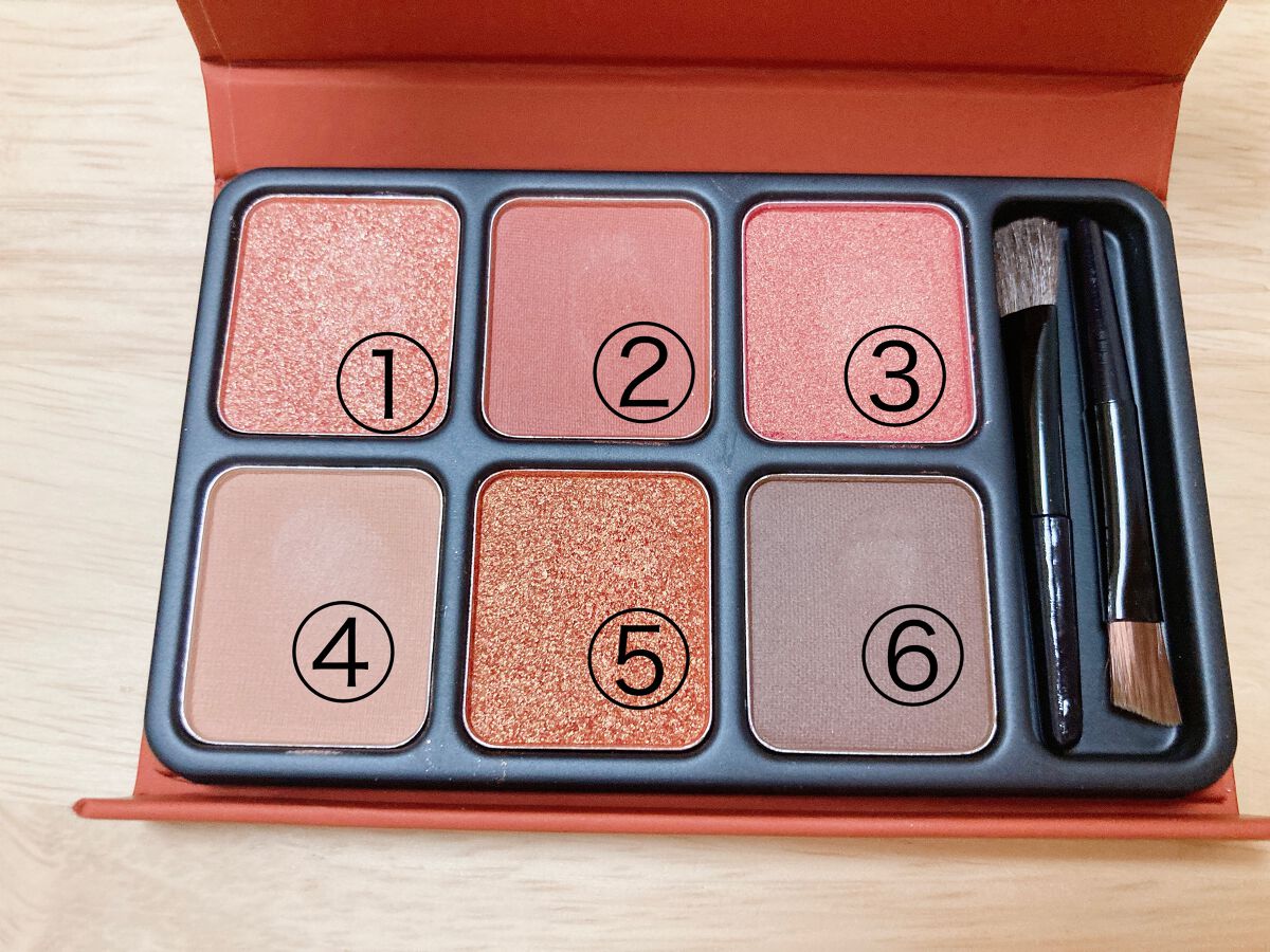 アイカラーパレット バーンオレンジ/heme/アイシャドウパレットを使ったクチコミ（2枚目）