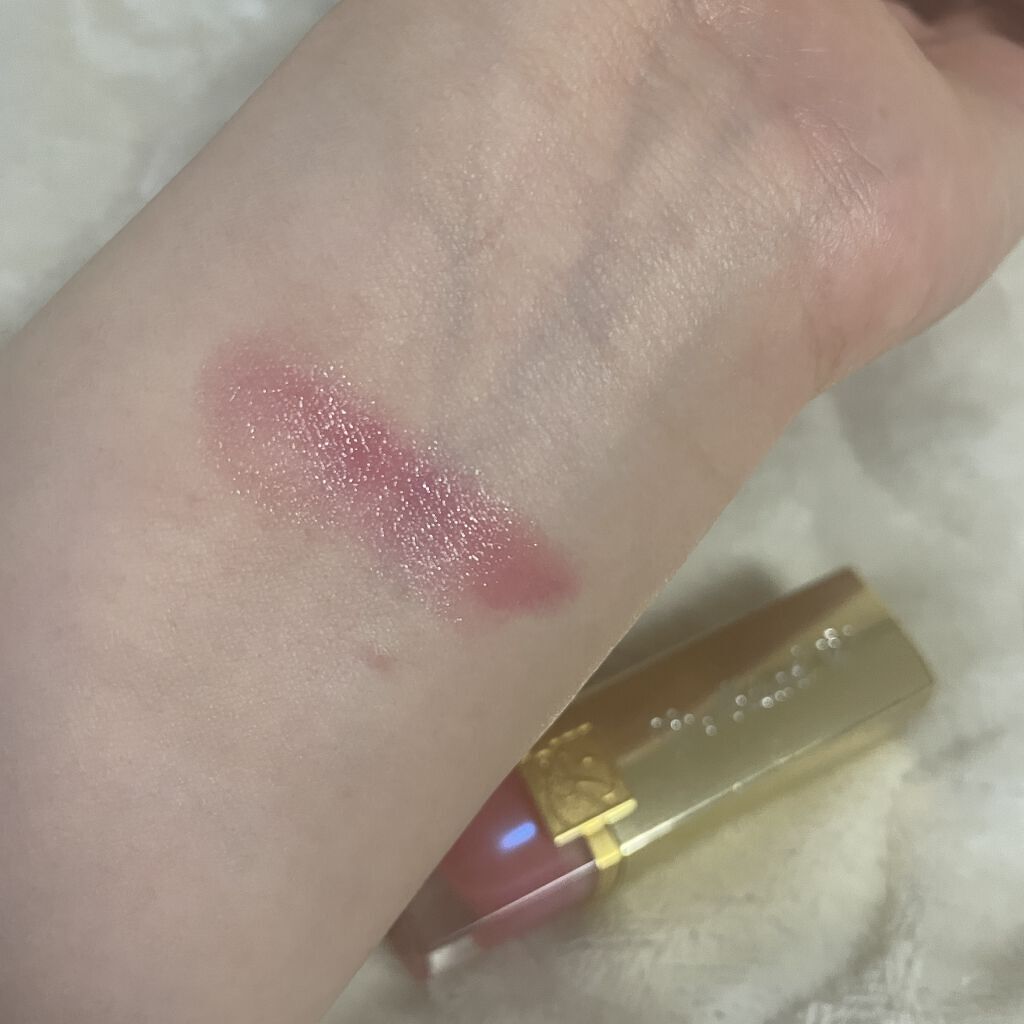 ピュア カラー クリスタル シアー リップスティック 03 クリスタル ピンク クリーム/ESTEE LAUDER/口紅を使ったクチコミ（2枚目）