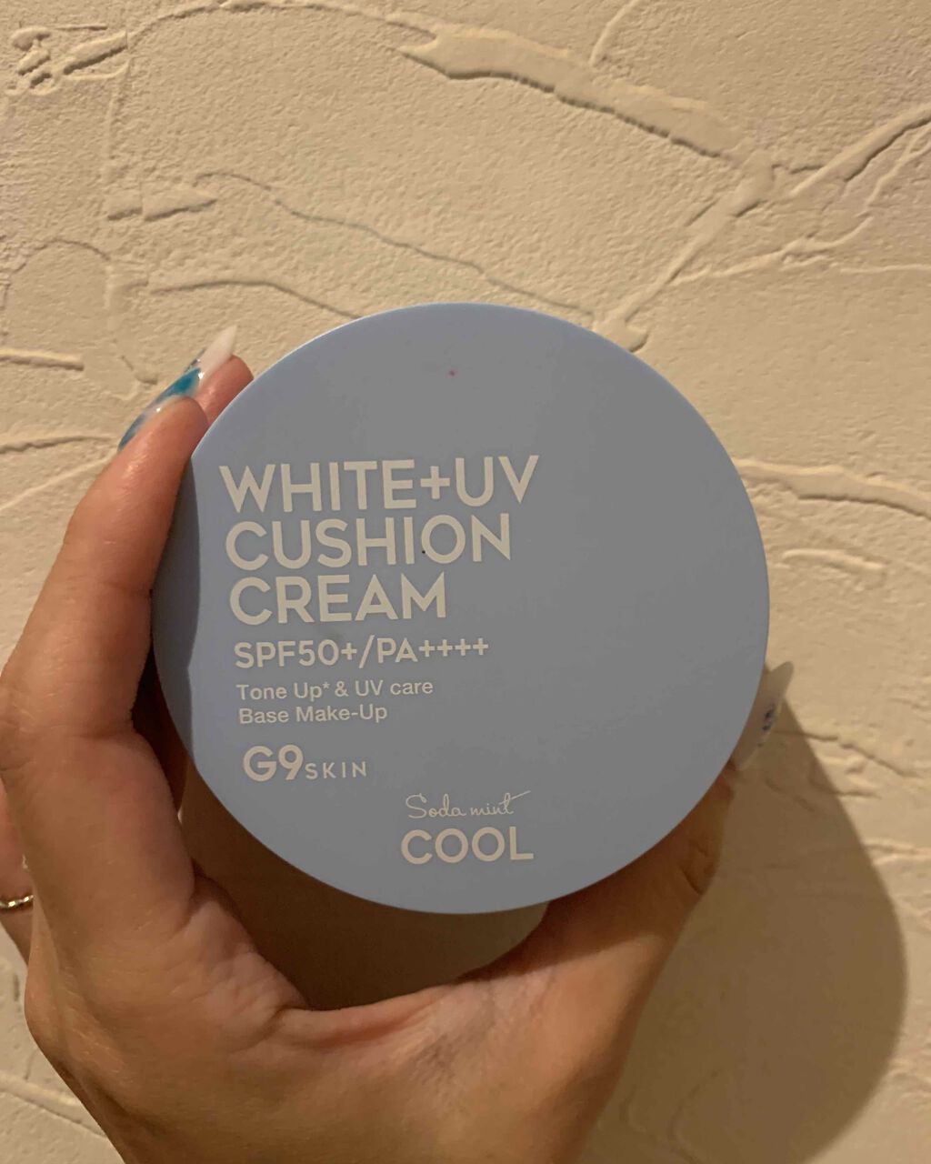 WHITE +UV CUSHION CREAM #COOL/G9SKIN/日焼け止めクリームを使ったクチコミ（1枚目）