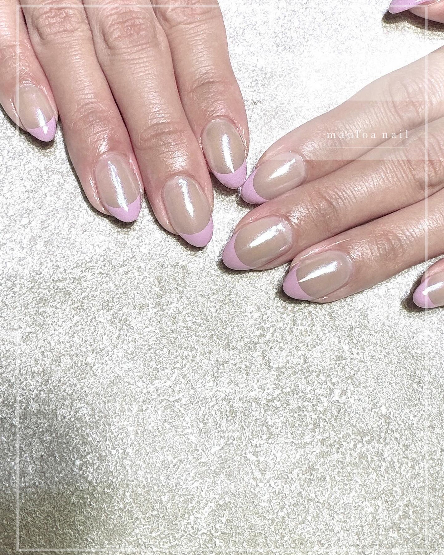 mauloa_nail on LIPS 「・ ラベンダーフレンチ💜いつもありがとうございます🥰・・・ネイ..」(1枚目)