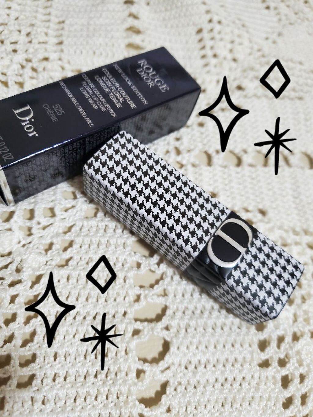 ルージュ ディオール 525 シェリー メタリック<ニュー ルック エディション>（生産終了）/Dior/口紅を使ったクチコミ（1枚目）