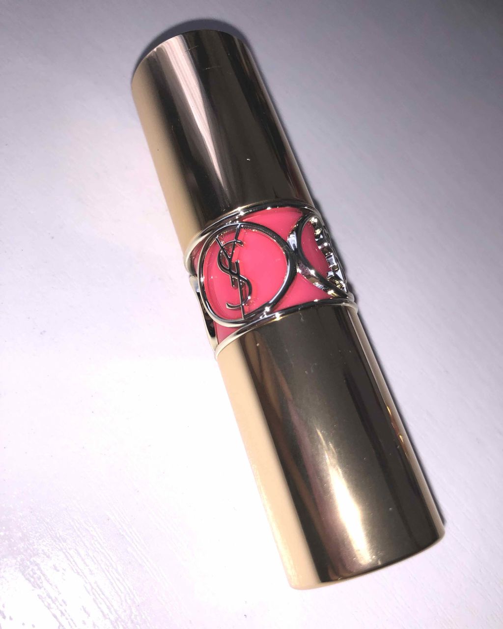 ヴォリュプテ ティントインバーム No.2 ティーズミーピンク/YVES SAINT LAURENT BEAUTE/口紅を使ったクチコミ（2枚目）