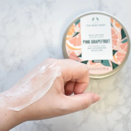 ボディバター ピンクグレープフルーツ/THE BODY SHOP/ボディクリームを使ったクチコミ(4枚目)