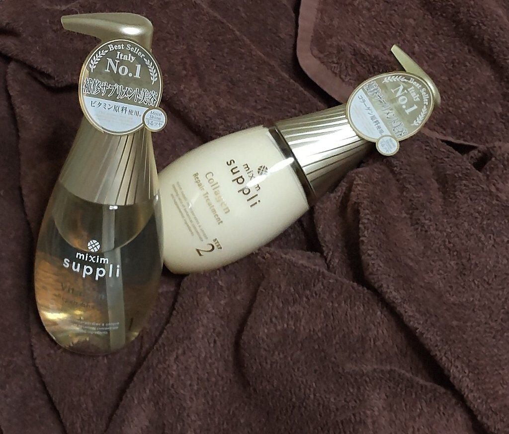 ビタミン リペアシャンプー/コラーゲン リペアヘアトリートメント/mixim suppli/市販シャンプーを使ったクチコミ(1枚目)