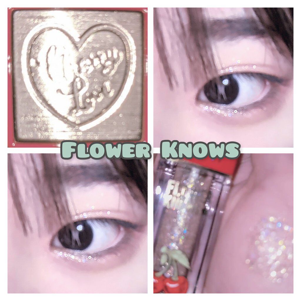 Cherry Love グリッター リキッドアイシャドウ/FlowerKnows/グリッターを使ったクチコミ（1枚目）