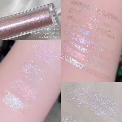 リキッド グリッター シャドウ/rom&nd/グリッターを使ったクチコミ(3枚目)