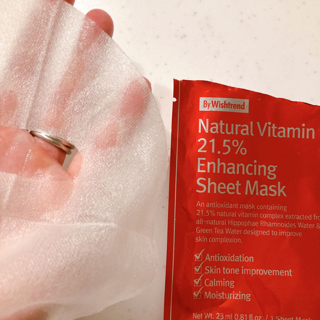 ナチュラルビタミン21.5インハンシーングシートマスク/By Wishtrend/シートマスク・パックを使ったクチコミ（1枚目）