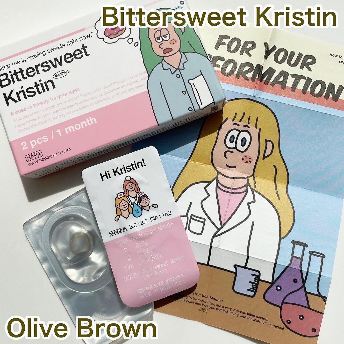 ビタースイートクリスティン/Hapa kristin/カラーコンタクトレンズを使ったクチコミ(3枚目)