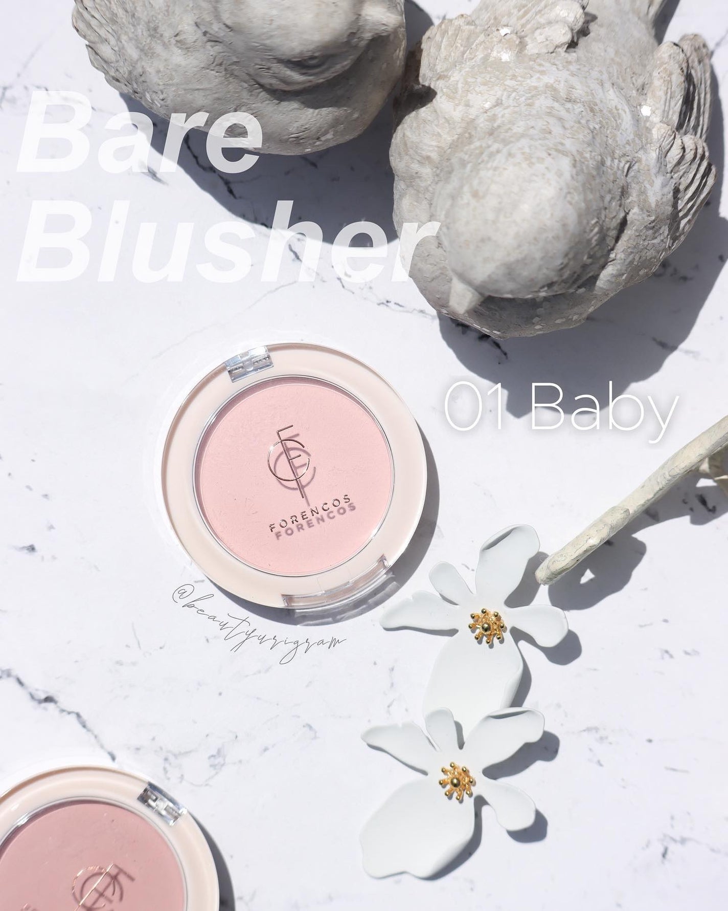 ベアブラッシャー パフ付き/フォレンコス/パウダーチークを使ったクチコミ(2枚目)