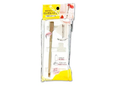 DAISO 底まですくいやすい ロングスパチュラ 吸盤ホルダー付き