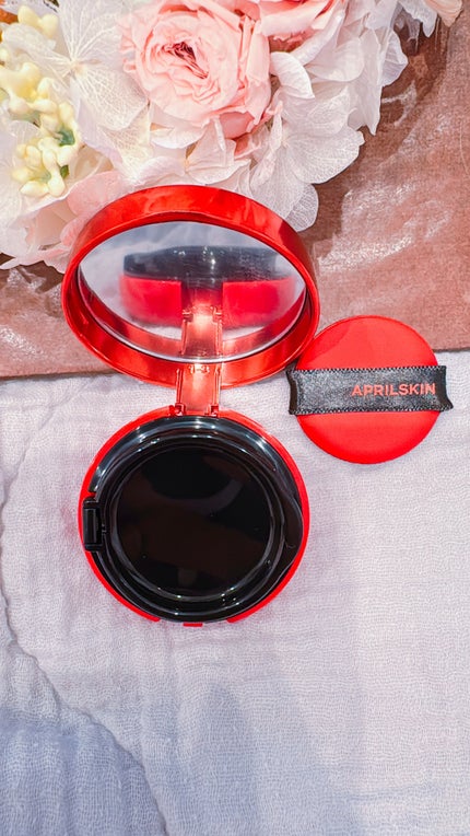 ハイパーカバーフィットクッション red/APRILSKIN/クッションファンデーションを使ったクチコミ(3枚目)