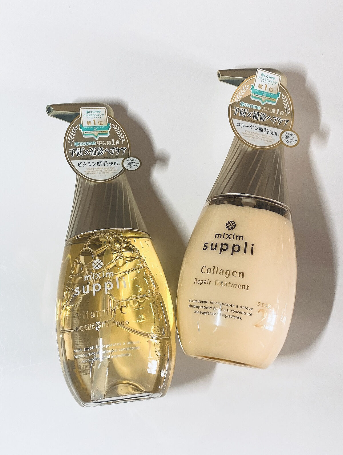 ビタミン リペアシャンプー／コラーゲン リペアヘアトリートメント/mixim suppli/市販シャンプーを使ったクチコミ（1枚目）