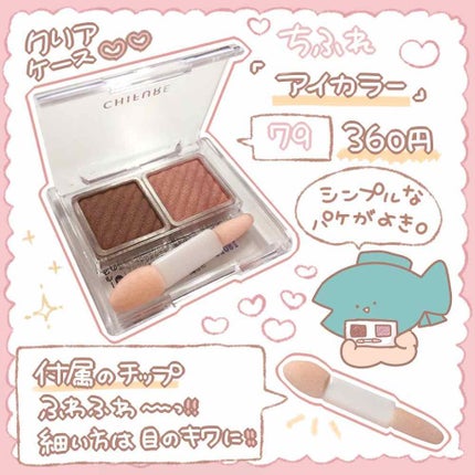 アイ カラー(チップ付)/ちふれ/アイシャドウパレットを使ったクチコミ(2枚目)