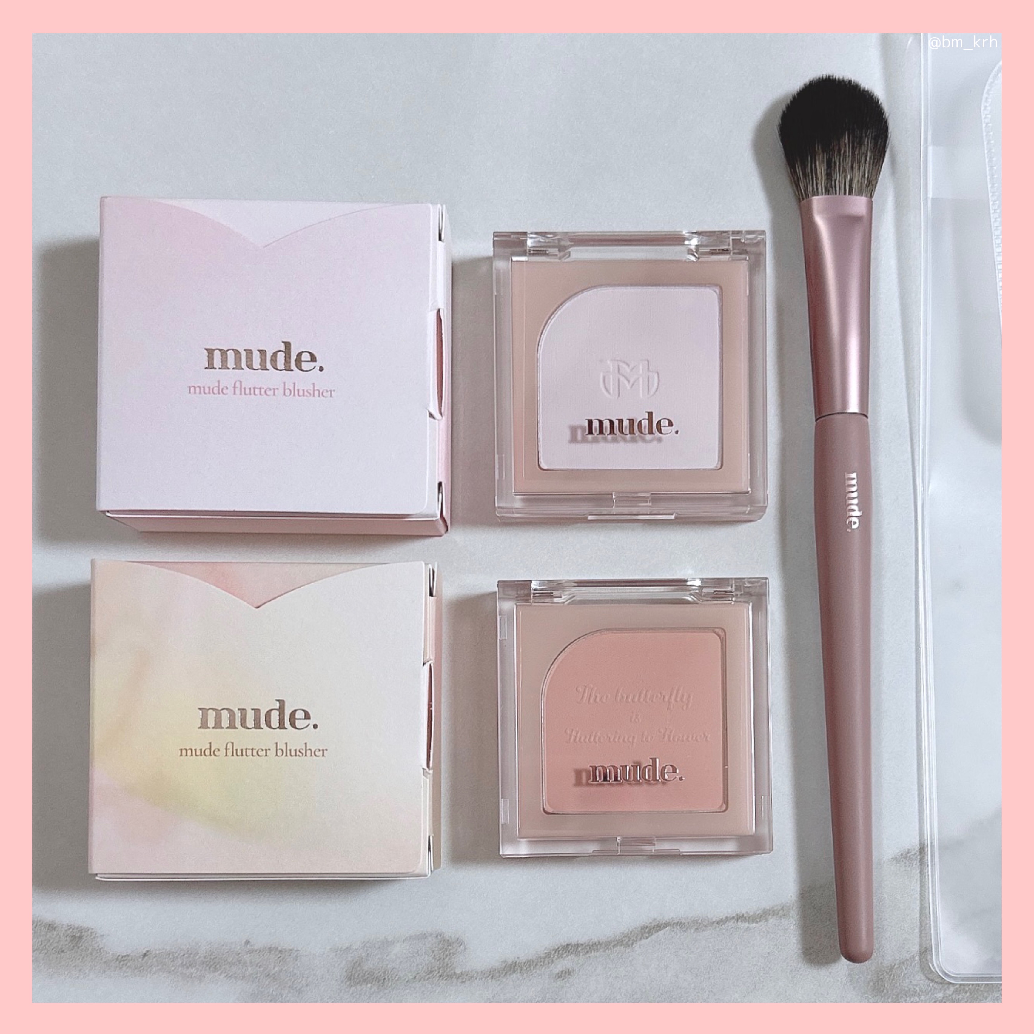 フラッターブラッシャー 08 ローズバター/mude./パウダーチークを使ったクチコミ（2枚目）
