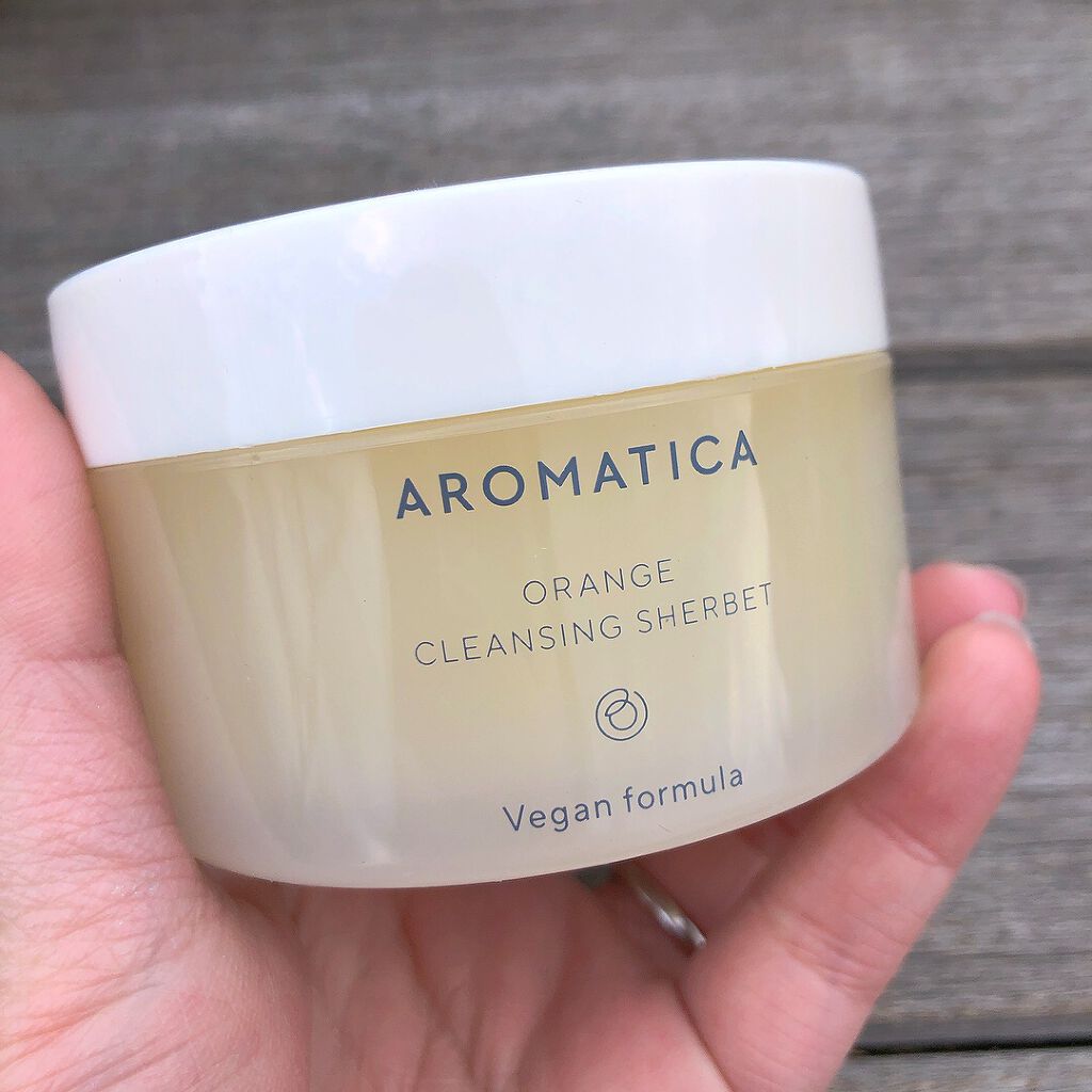 オレンジクレンジングシャーベット/AROMATICA/クレンジングバームを使ったクチコミ(4枚目)
