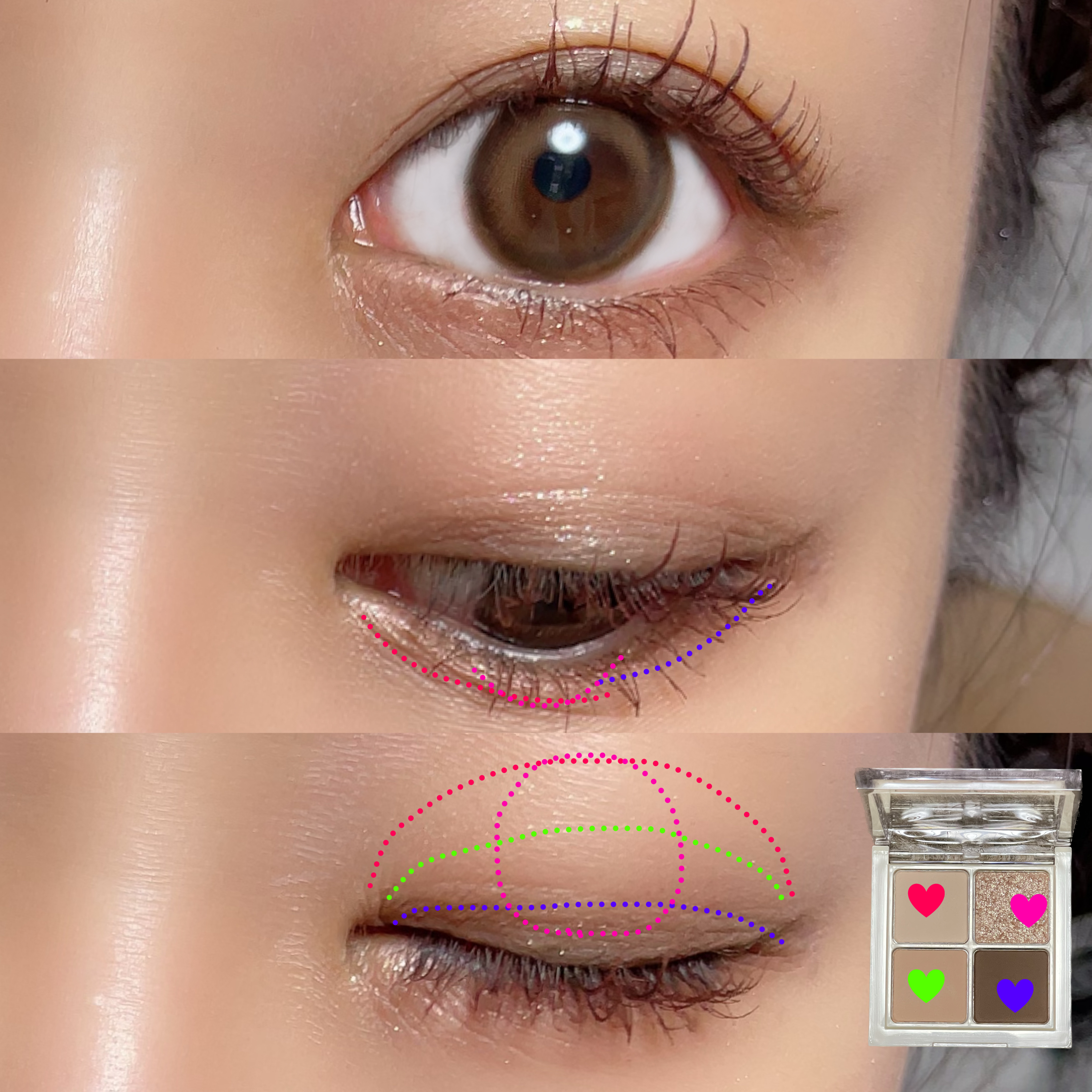 ソウルモーメントパーフェクトアイパレット/HASH/アイシャドウパレットを使ったクチコミ（2枚目）