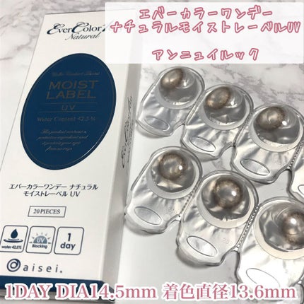 エバーカラーワンデーナチュラル モイストレーベルUV/エバーカラー/ワンデー(1DAY)カラコンを使ったクチコミ(2枚目)