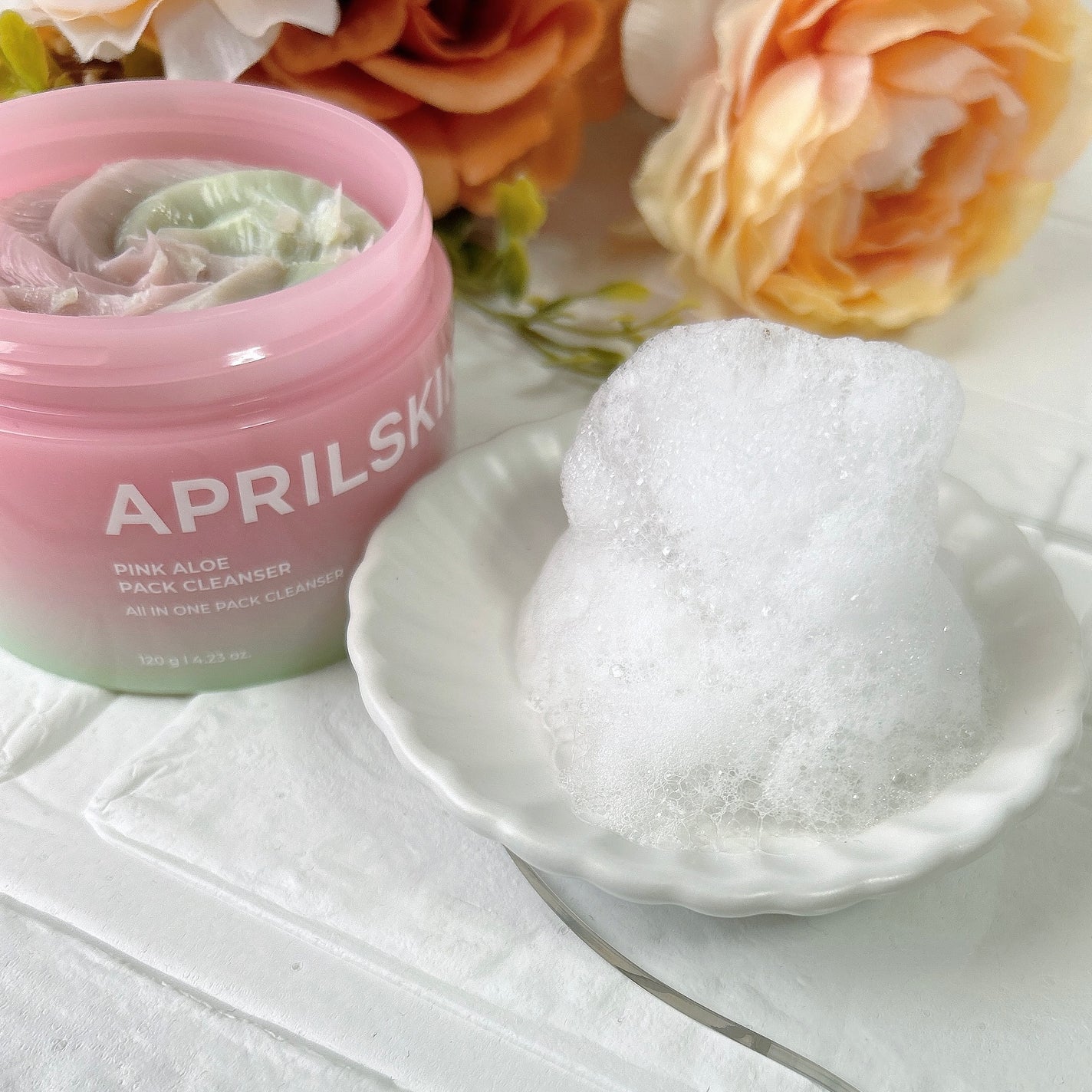 ピンクアロエメレンゲクレンザー/APRILSKIN/その他洗顔料を使ったクチコミ(6枚目)