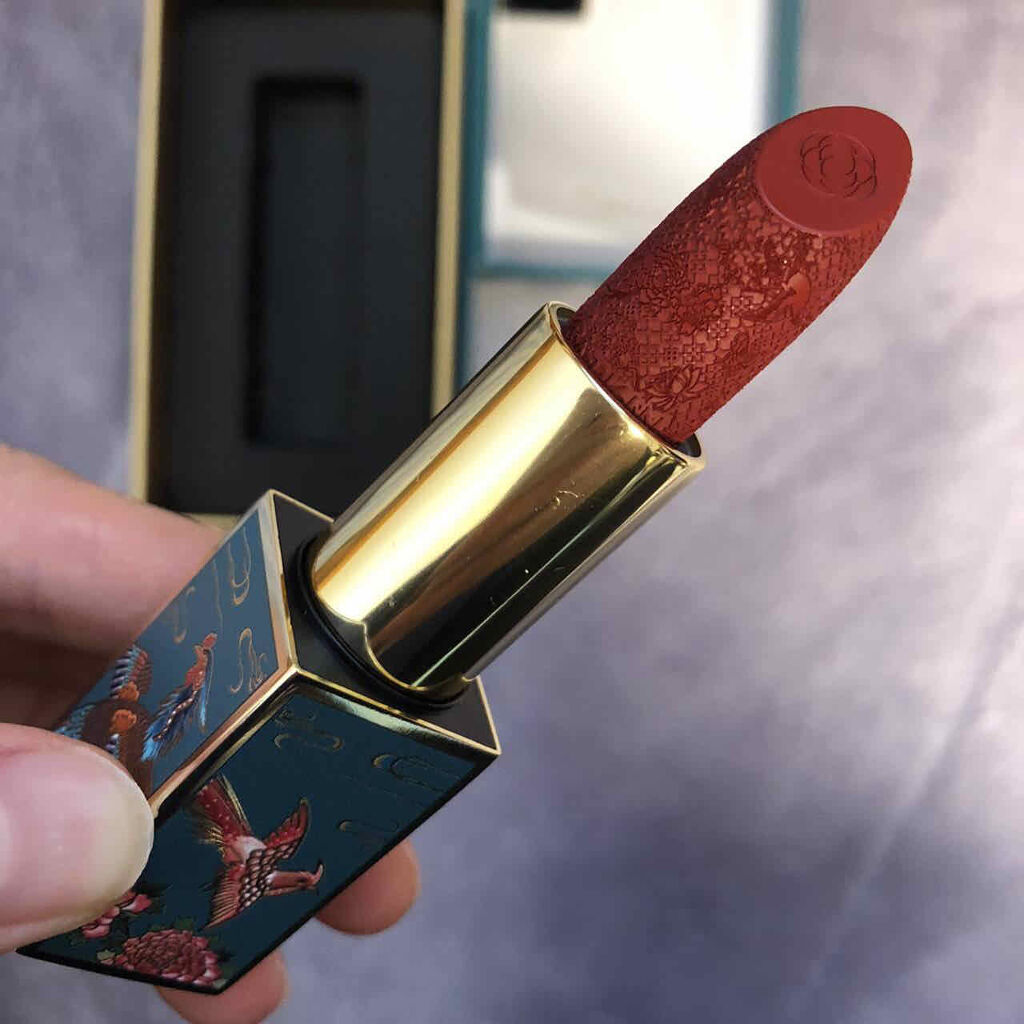 頤和園 コラボ 彫刻口紅/CATKIN/口紅を使ったクチコミ（2枚目）