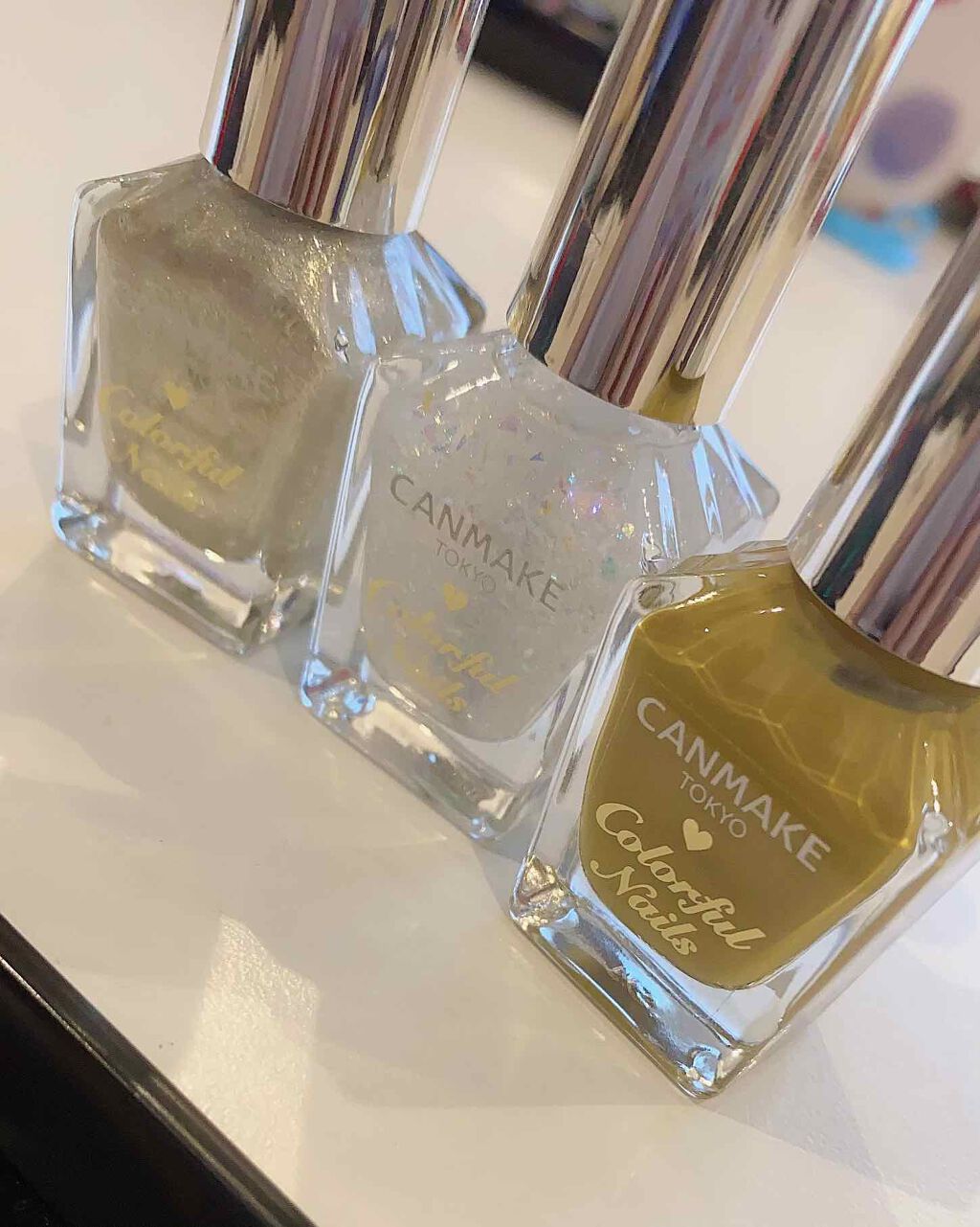 優希 on LIPS 「キャンメイクでネイルしてみました☺️ハンドとフット両方やりまし..」(3枚目)