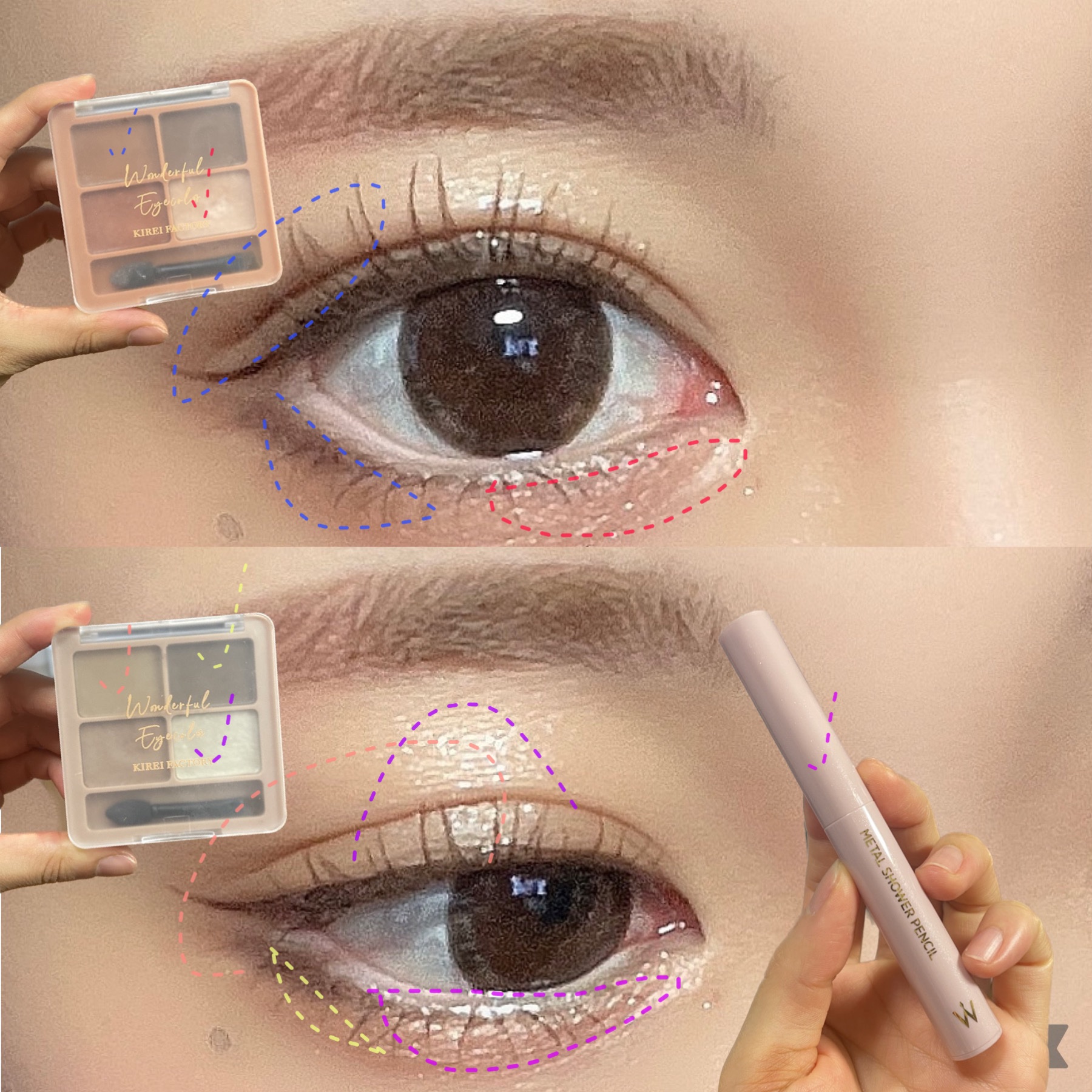 ウォンジョンヨ　メタルシャワーペンシル/Wonjungyo/スティックアイシャドウを使ったクチコミ（3枚目）