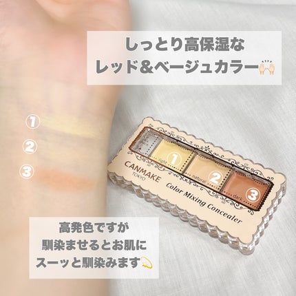 カラーミキシングコンシーラー/キャンメイク/パレットコンシーラーを使ったクチコミ(4枚目)