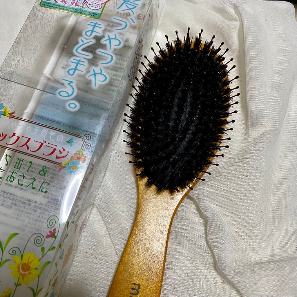 つやつや天然毛のミックスブラシ/マペペ/ヘアブラシを使ったクチコミ(1枚目)