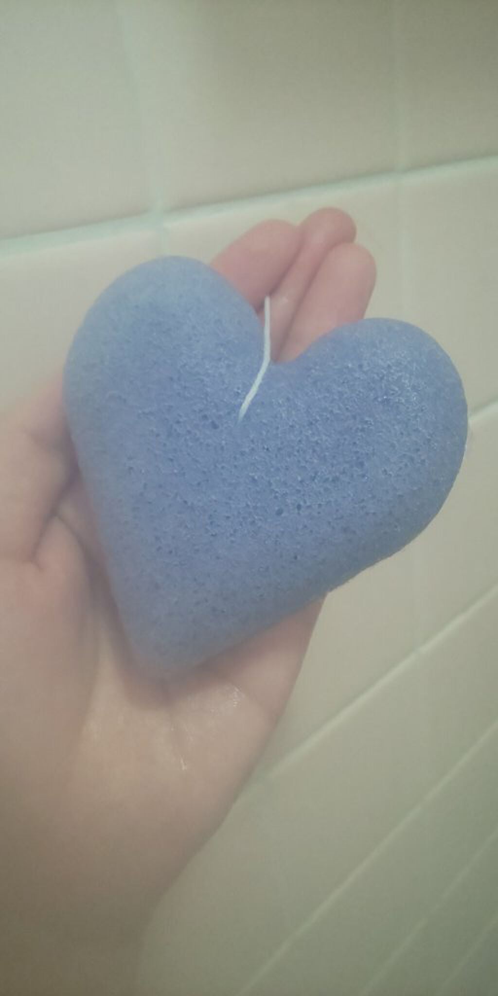 こんにゃくパフ (ハート)/DAISO/パフ・スポンジを使ったクチコミ(1枚目)