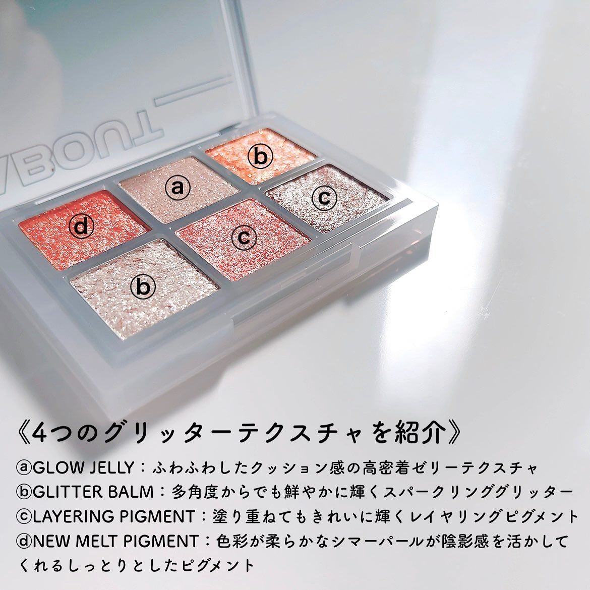 オーマイグリッターポップ/ABOUT TONE/アイシャドウパレットを使ったクチコミ（2枚目）