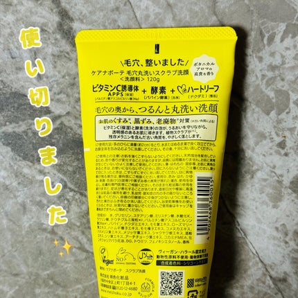 毛穴丸洗いスクラブ洗顔/ケアナボーテ/洗顔フォームを使ったクチコミ(2枚目)