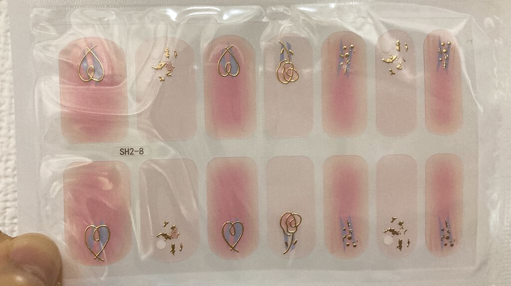 ネイルシール/Qoo10/ネイルシールを使ったクチコミ（3枚目）