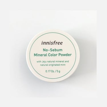 ノーセバム　ミネラルカラーパウダー　 02 グリーン（旧）/innisfree/ルースパウダーを使ったクチコミ（1枚目）