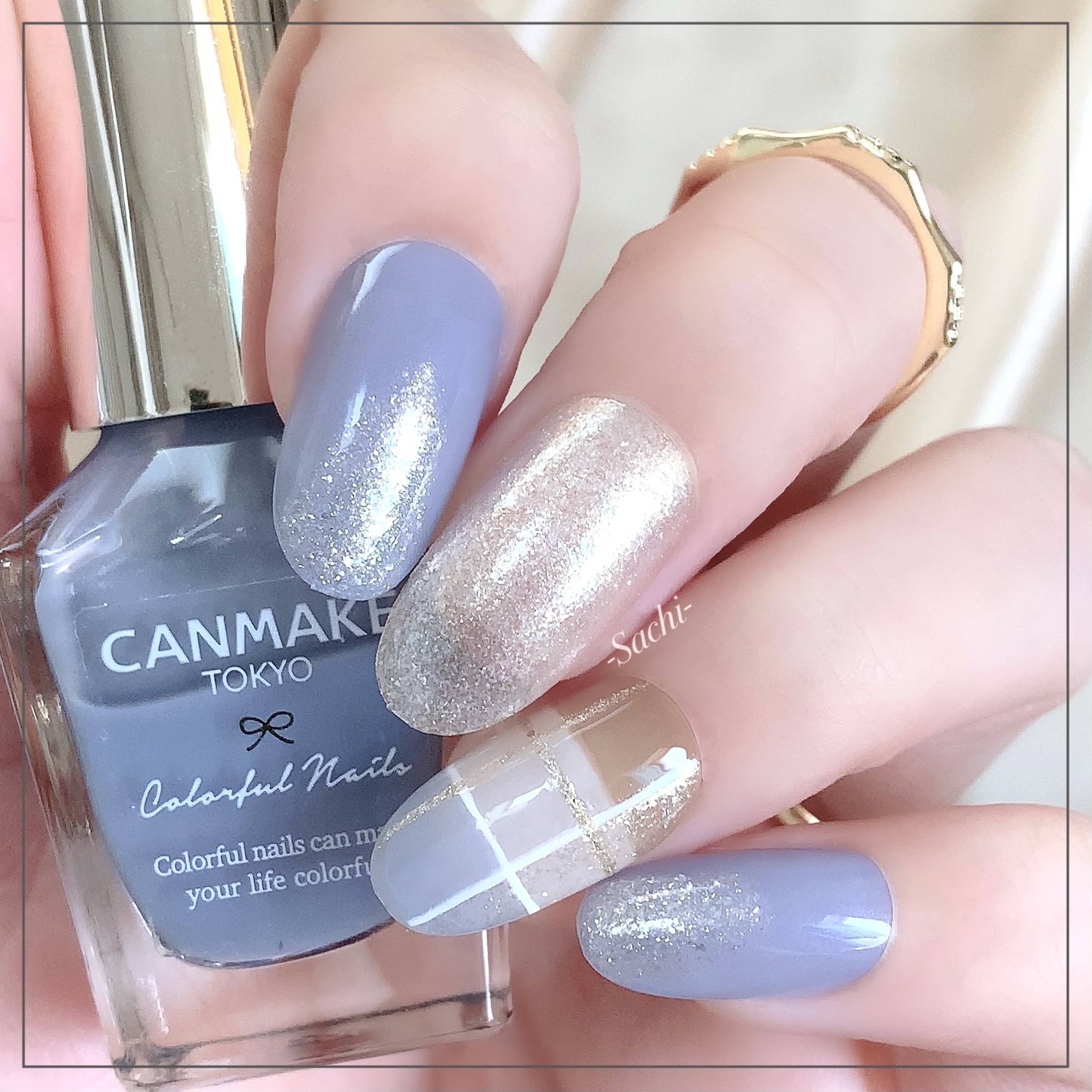 #セルフネイル,#チェックネイル,#秋ネイル,#冬ネイル,#簡単ネイル,#プチプラネイルのネイルデザイン