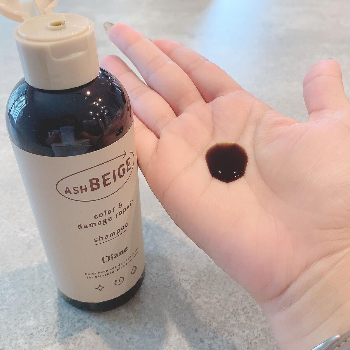 カラーシャンプー＆トリートメント トリートメント アッシュベージュ/ダイアン/市販シャンプーを使ったクチコミ（2枚目）