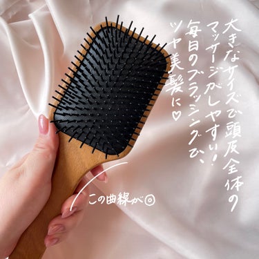 ブナ材頭皮ケアブラシ/無印良品/ヘアブラシを使ったクチコミ（3枚目）