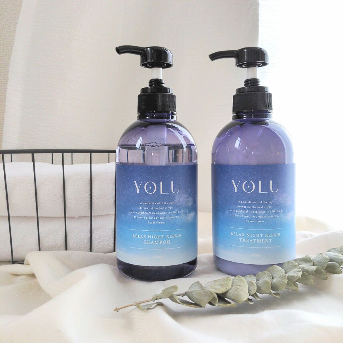 カームナイトリペアシャンプー／トリートメント/YOLU/市販シャンプーを使ったクチコミ（1枚目）