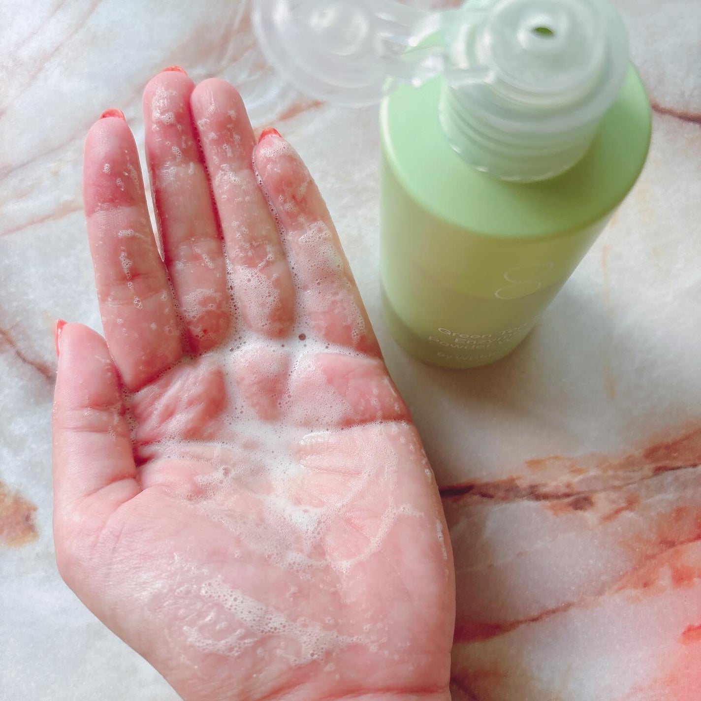 グリーンティー&エンザイムパウダーウォッシュ/By Wishtrend/洗顔パウダーを使ったクチコミ(4枚目)